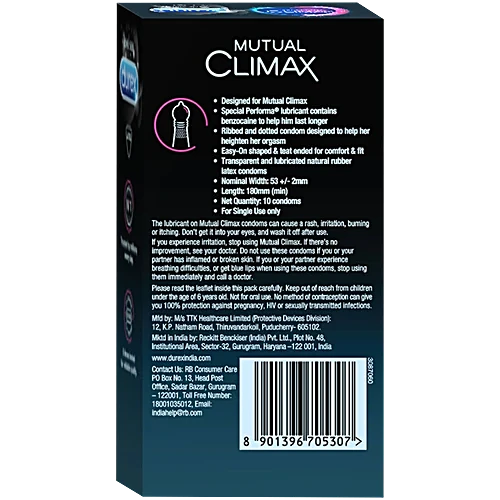 Durex Mutual Climax Condom, 10 pcs