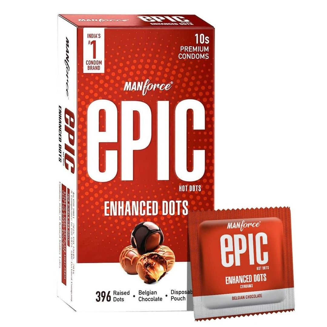 Manforce Epic Hot Dots Condom 10 Pc