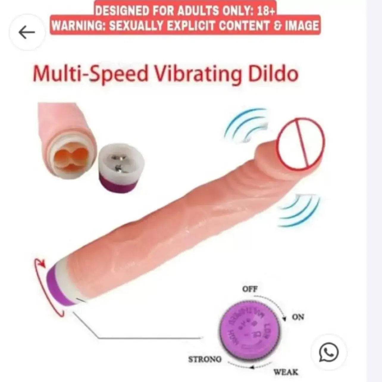 Multi Speed Silicone Dildo toy 9 inch